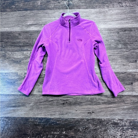 The North Face Purple Fleece Pullover Quarter Zip Sweater Sweat shirt - Picture 1 of 12